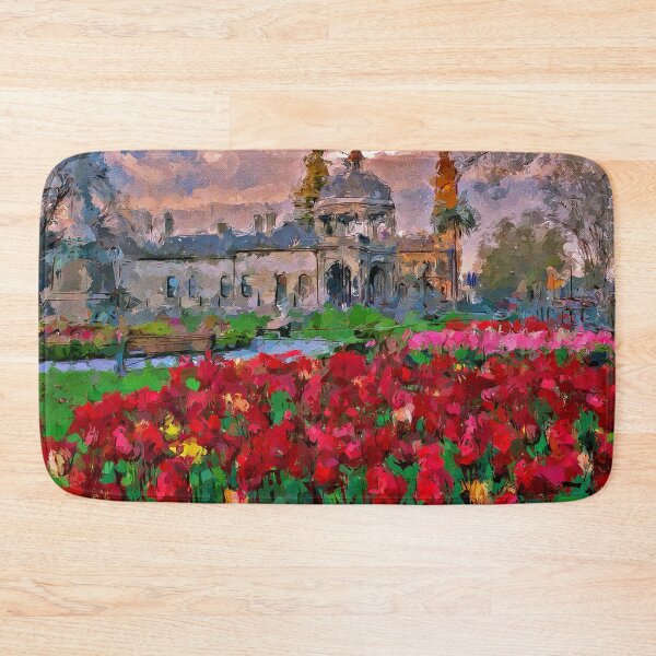 Item preview, Impressionist Painting of Tulips in Bloom at the Victoria Gardens - Bendigo, Victoria, Australia designed and sold by Steven Jodoin.