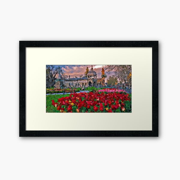 Item preview, Impressionist Painting of Tulips in Bloom at the Victoria Gardens - Bendigo, Victoria, Australia designed and sold by Steven Jodoin.