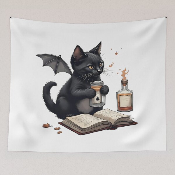 Item preview, Purr-fectly Potent: A Little Black Cat's Big Halloween Dreams! designed and sold by dcohea.