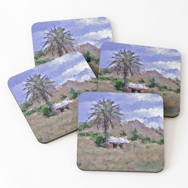Item preview, Impressionist Painting of a Miners Cottage amongst the Mullock Heaps - Clunes, Victoria, Australia designed and sold by Steven Jodoin.