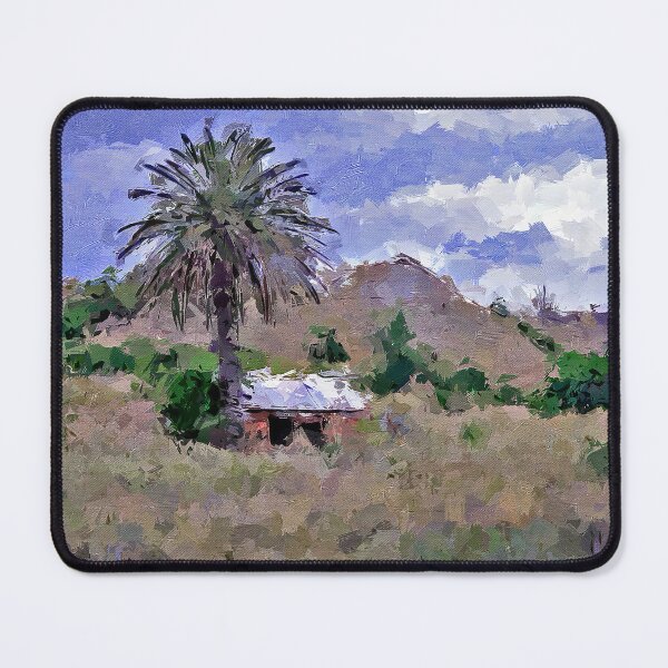 Item preview, Impressionist Painting of a Miners Cottage amongst the Mullock Heaps - Clunes, Victoria, Australia designed and sold by Steven Jodoin.