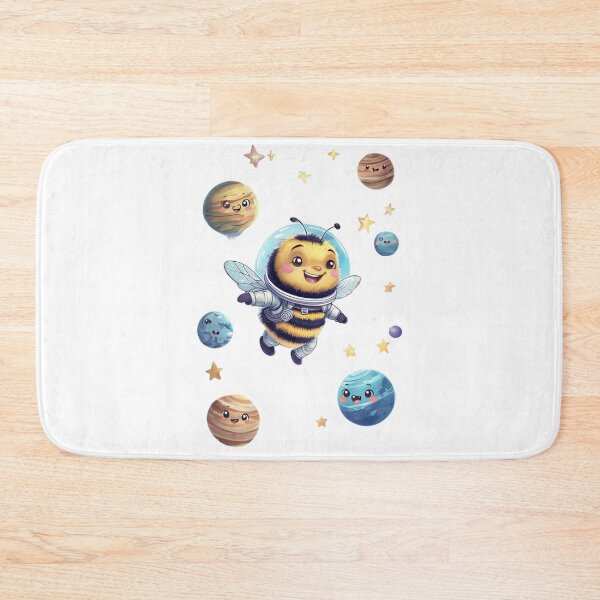 Item preview, Adorable Bumblebee Astronaut Floating with Smiling Planets designed and sold by SmartyWonders.