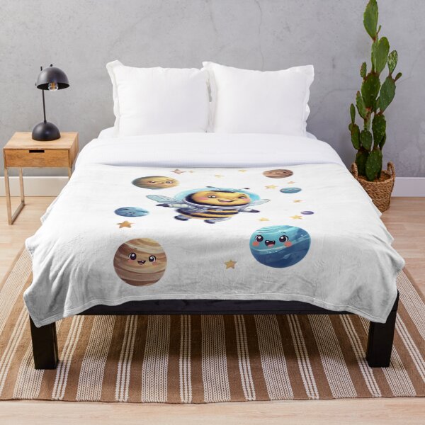 Item preview, Adorable astronauta abejorro flotando entre planetas sonrientes designed and sold by SmartyWonders.
