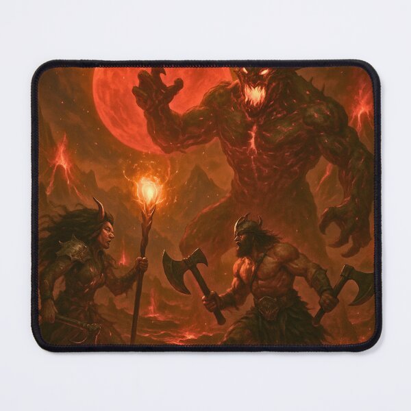 Item preview, Under the Blood Moon: Barbarian & Shaman vs Infernal Titan designed and sold by NightmareForge8.