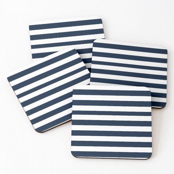 Item preview, Sailor Classic – Navy & White Horizontal Stripe Pattern designed and sold by SouthPrint.