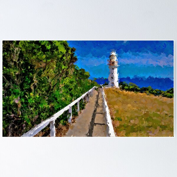 Item preview, Impressionist Painting of The Light Station at Cape Otway - Cape Otway, Victoria, Australia designed and sold by Steven Jodoin.