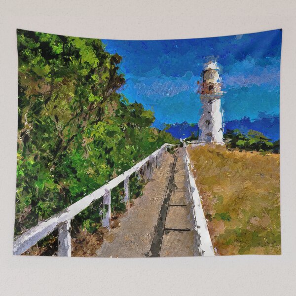 Item preview, Impressionist Painting of The Light Station at Cape Otway - Cape Otway, Victoria, Australia designed and sold by Steven Jodoin.