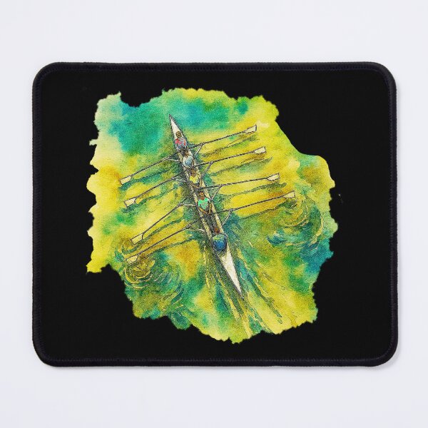Item preview, Quad Rowing Crew Watercolor Aerial View designed and sold by Michael van der Hoorn.