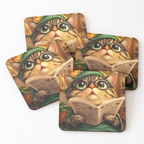 Item preview, Animal Toilet Stylish Scottish Fold Cat Sports Sunglasses Reading Bathroom Newspaper designed and sold by mildaclairmo.