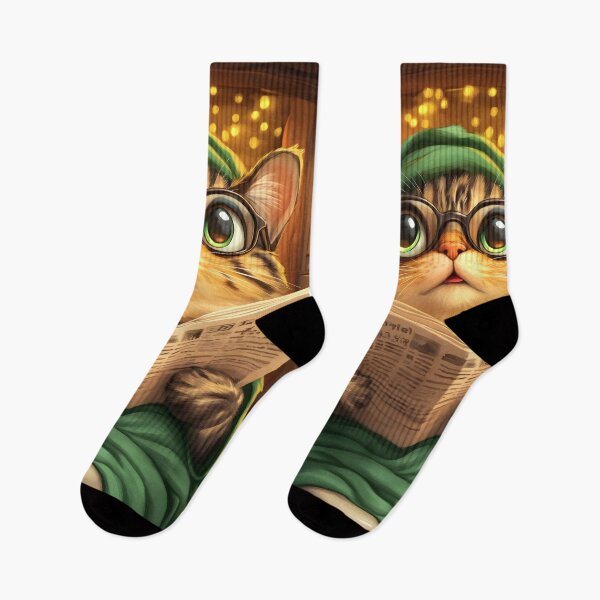 Item preview, Animal Toilet Stylish Scottish Fold Cat Sports Sunglasses Reading Bathroom Newspaper designed and sold by mildaclairmo.