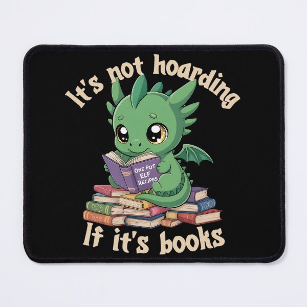 Item preview, Dragon Book Hoarder – "It’s Not Hoarding If It’s Books" Funny Reader - light print designed and sold by NerdyWerks.