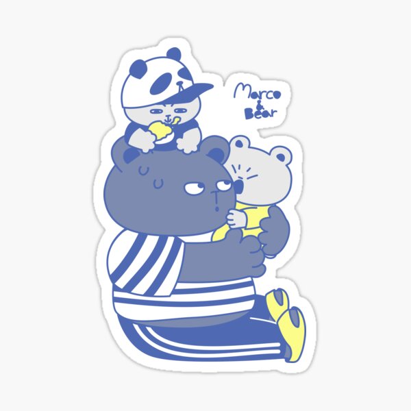 Marco & Bear with Daddy Sticker