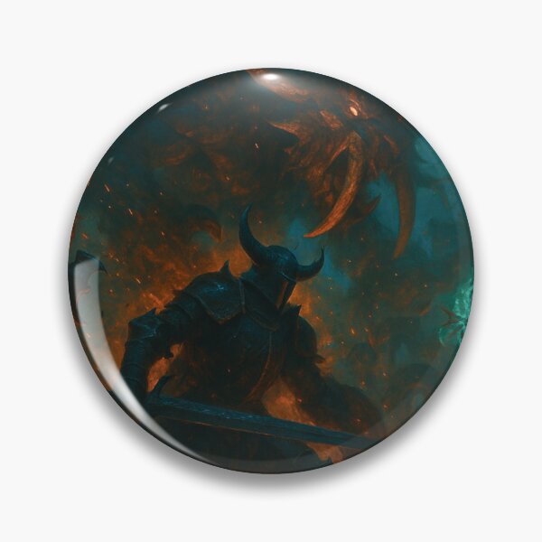Item preview, Dark Fantasy Battle – Knight, Barbarian & Sorcerer vs Demon Beast designed and sold by NightmareForge8.