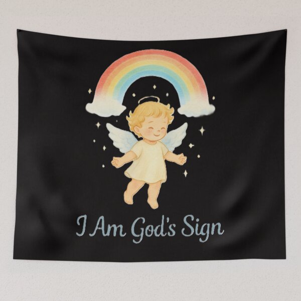 Item preview, I Am God’s Sign – Angel Rainbow Blessing designed and sold by GardenReign.