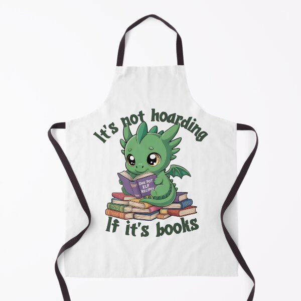 Item preview, Cute Dragon Book Hoarder – "It’s Not Hoarding If It’s Books" Funny Reader - dark print designed and sold by NerdyWerks.