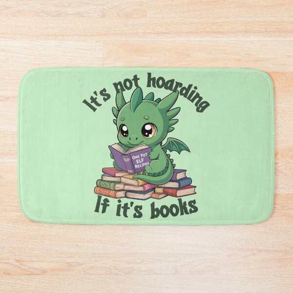Item preview, Cute Dragon Book Hoarder – "It’s Not Hoarding If It’s Books" Funny Reader - dark print designed and sold by NerdyWerks.