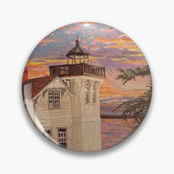 Item preview, California Lighthouse Port San Luis acrylic painting designed and sold by ArtByAMReisig.