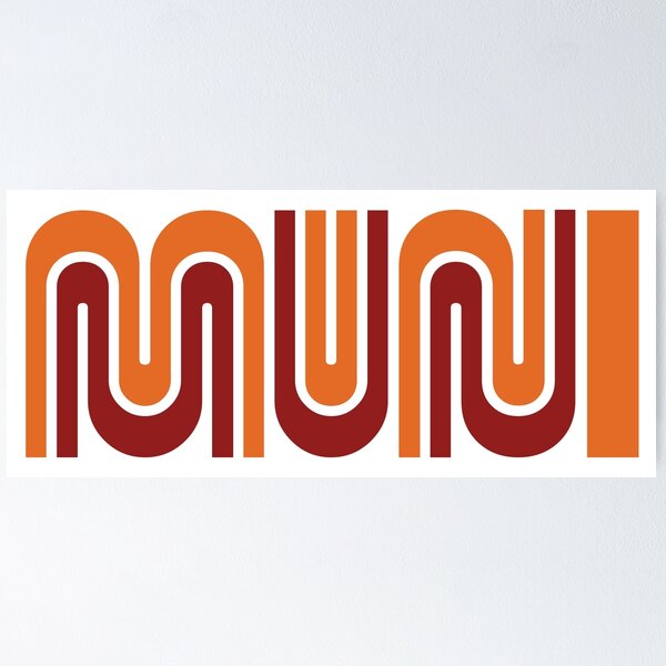 Item preview, MUNI vintage bus logo designed and sold by PIXEL POP DESIGNS - Beyond the Norm!.