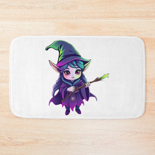 Item preview, Chibi Elf Witch – Cute Neon Fantasy Wizard Girl designed and sold by Rothnaric.