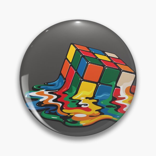 Item preview, Classic Rubik's Cube melting into a vibrant swirl of colors. designed and sold by mirrorimages.