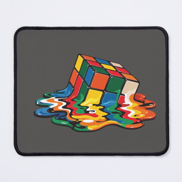Item preview, Classic Rubik's Cube melting into a vibrant swirl of colors. designed and sold by mirrorimages.