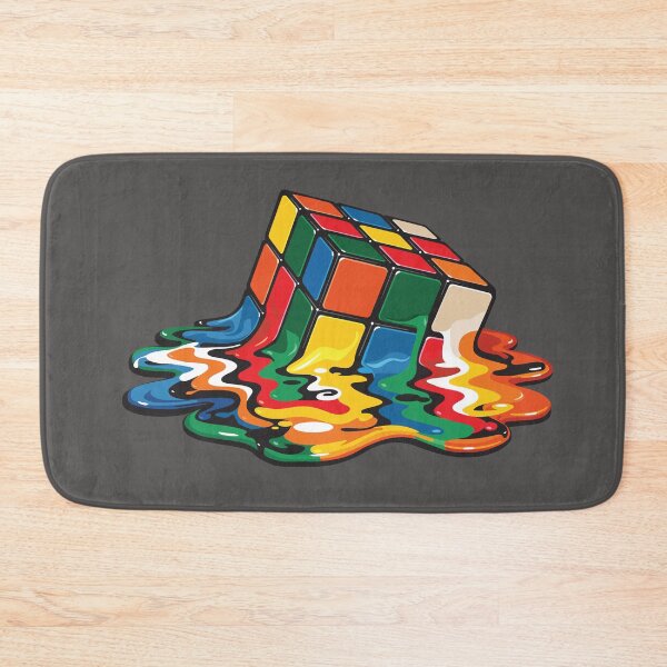 Item preview, Classic Rubik's Cube melting into a vibrant swirl of colors. designed and sold by mirrorimages.