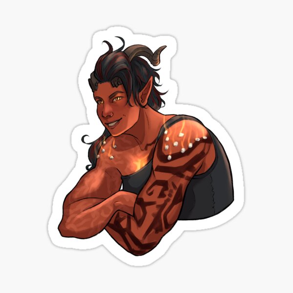 Item preview, Baldur's Gate 3 Karlach Sticker designed and sold by julia dream art.