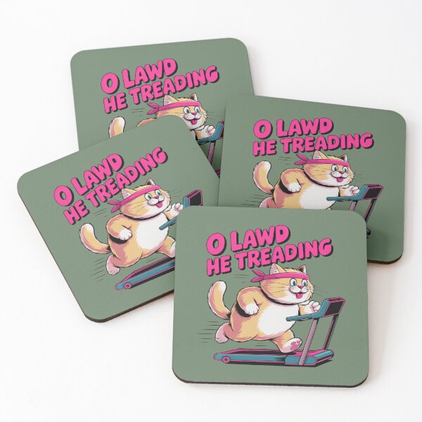 Item preview, O Lawd He Treading, Funny Chonky Cat on a Treadmill designed and sold by Bliss Find And Design.