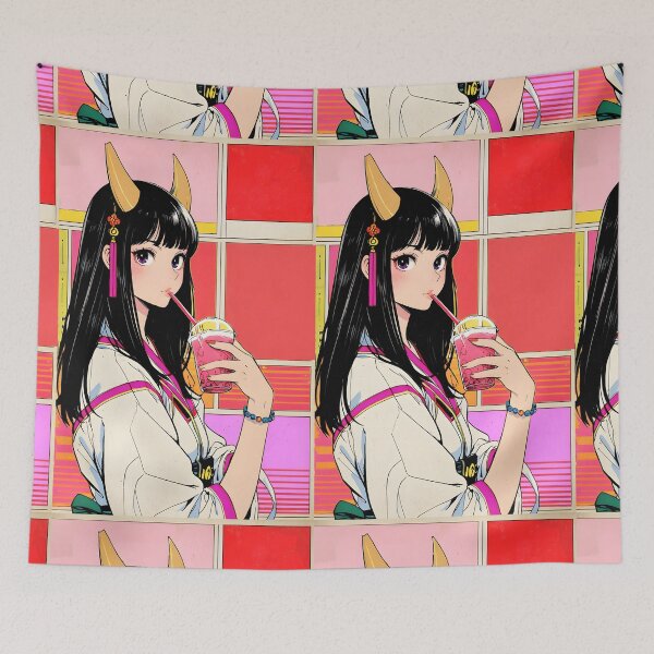 Item preview, Oni Girl Bubble Tea designed and sold by ShuudenPrints.