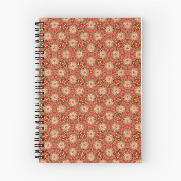Item preview, Floral Kaleidoscope Pattern in Vibrant Orange Beige and Green Hues designed and sold by HappyHavenStu.
