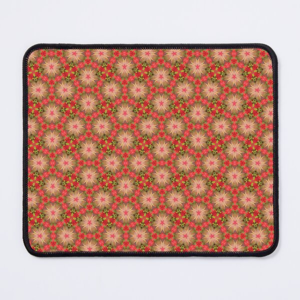 Item preview, Floral Kaleidoscope Pattern in Vibrant Orange Beige and Green Hues designed and sold by HappyHavenStu.