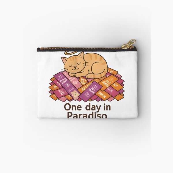 Item preview, One Day in Paradiso | Cute Cat Halo Heaven Illustration designed and sold by PetSoulPrints.