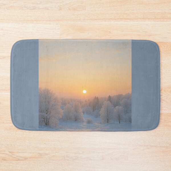 Item preview, Winter Sunrise Over a Snowy Forest designed and sold by TheWonkyEaselCo.