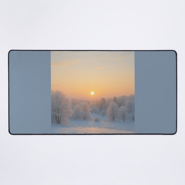 Item preview, Winter Sunrise Over a Snowy Forest designed and sold by TheWonkyEaselCo.