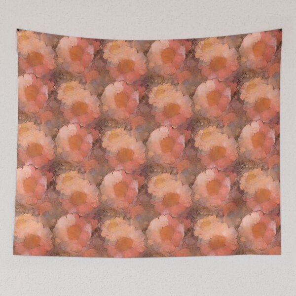 Item preview, Warm Watercolor Daisies Seamless Floral Pattern in Earthy Orange Tones designed and sold by Sandy Richter.