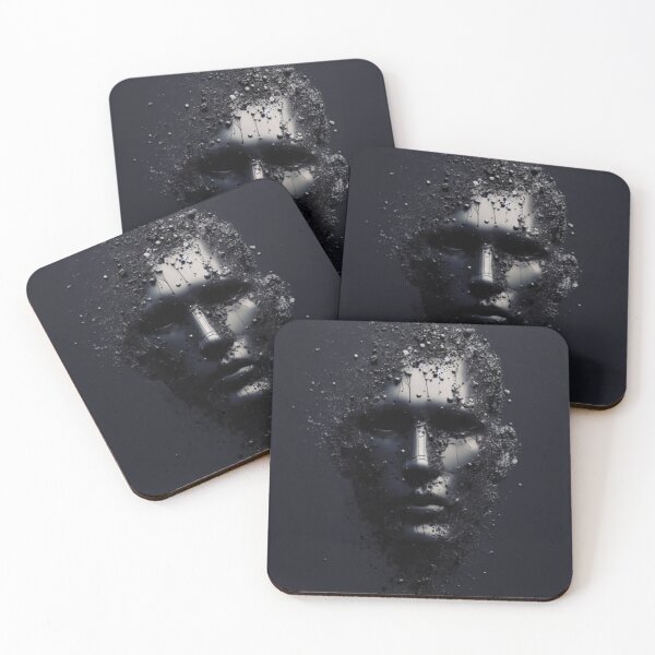 Item preview, Shattered Particle Face – Fragmented Futuristic Portrait designed and sold by NowDesignsV.