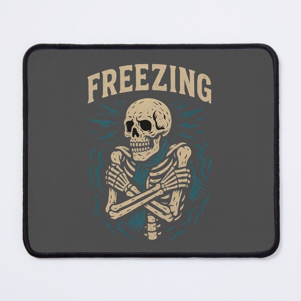 Item preview, “Freezing Skeleton – Chilled to the Bone Vintage Graphic” designed and sold by Plastic-Beard.