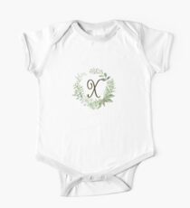 Monogram X Forest Flowers And Leaves One Piece - Short Sleeve