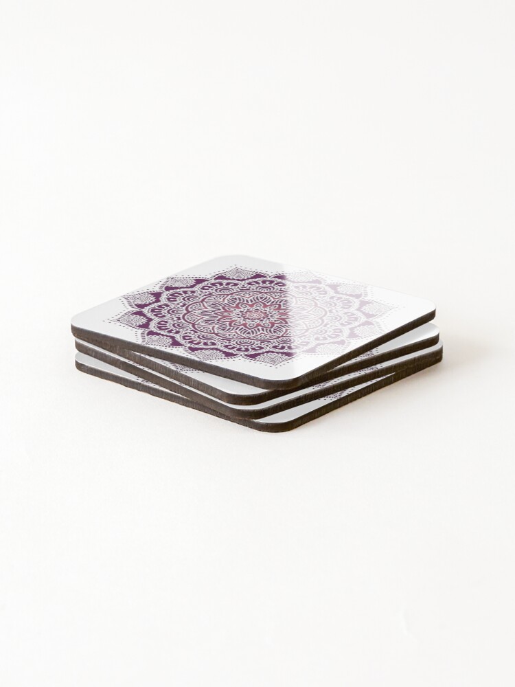 Thumbnail 4 of 5, Coasters (Set of 4), Mandala Rangoli designed and sold by RUDRAENT.