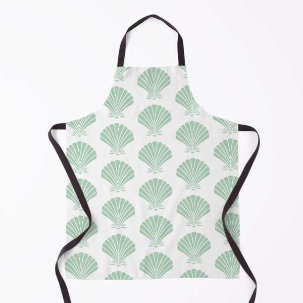 Item preview, Pastel Green Seashell, Mediterranean Summer Art, Tropical Ocean, Seaside, Nautical Pattern and Decor, Shell fish, designed and sold by Natasha May Design.