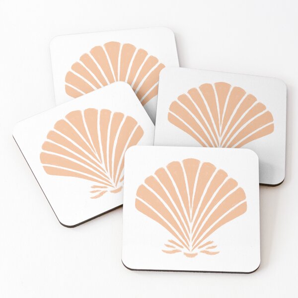 Item preview, Orange Seashell, Italian Summer Art, Ocean, Seaside, Nautical Pattern and Decor, Shell fish,  designed and sold by Natasha May Design.