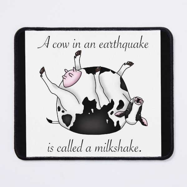 Item preview, A Cow in an Earthquake designed and sold by CritterStudio.