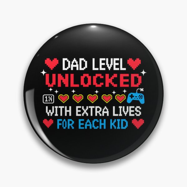 Item preview, Dad Level Unlocked With Extra Lives For Each Kid, Funny, Fathers Day designed and sold by Teetreasure2.