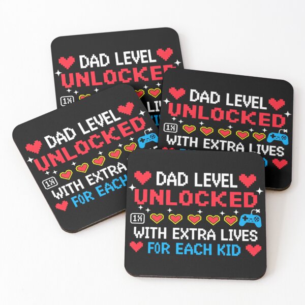 Item preview, Dad Level Unlocked With Extra Lives For Each Kid, Funny, Fathers Day designed and sold by Teetreasure2.