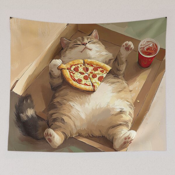 Item preview, Chubby Pizza Kitty designed and sold by Elisabeth Lucas.