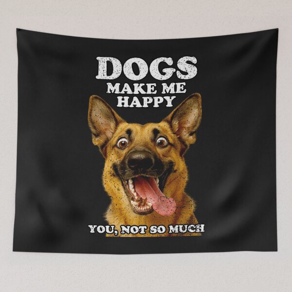 Item preview, DOGS MAKE ME HAPPY - GERMAN SHEPHERD | Pets and Dogs lovers for Men and Women t-shirt designed and sold by panchiTWO.