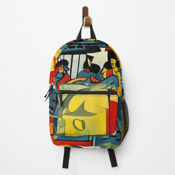 Item preview, Fragmented Ferry Ride - Modern Cubist Travel Art designed and sold by PolyVision Siam Studio.