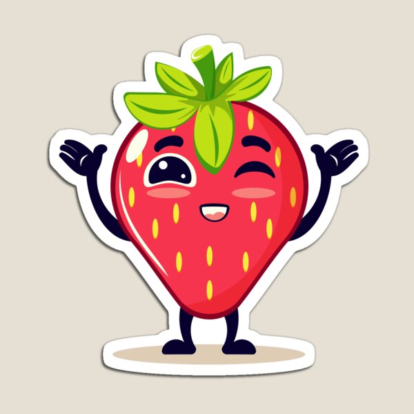 Item preview, Cute Strawberry Cartoon Character designed and sold by Mariia Berezhna.