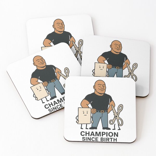 Item preview, Champion Since Birth – Funny Rock Paper Scissors Dwayne Parody designed and sold by Fashvora.