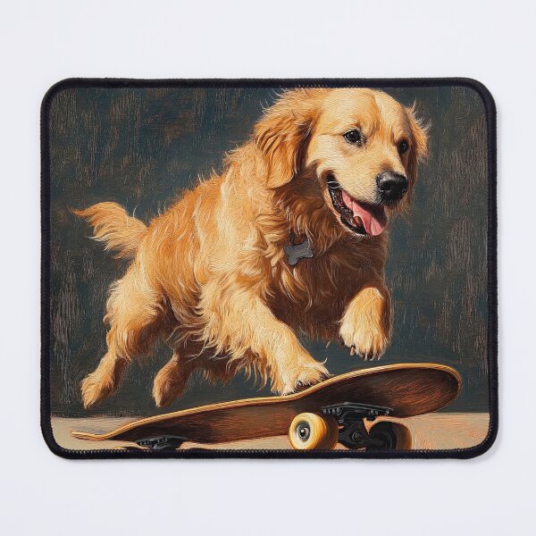 Item preview, Golden Retriever on Skateboard designed and sold by Elisabeth Lucas.